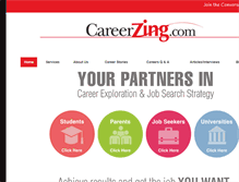 Tablet Screenshot of careerzing.com